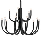 KICHLER 52552BK Odensa 40 Inch 15 Light Chandelier In Black