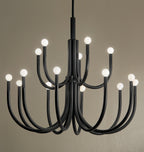 KICHLER 52552BK Odensa 40 Inch 15 Light Chandelier In Black