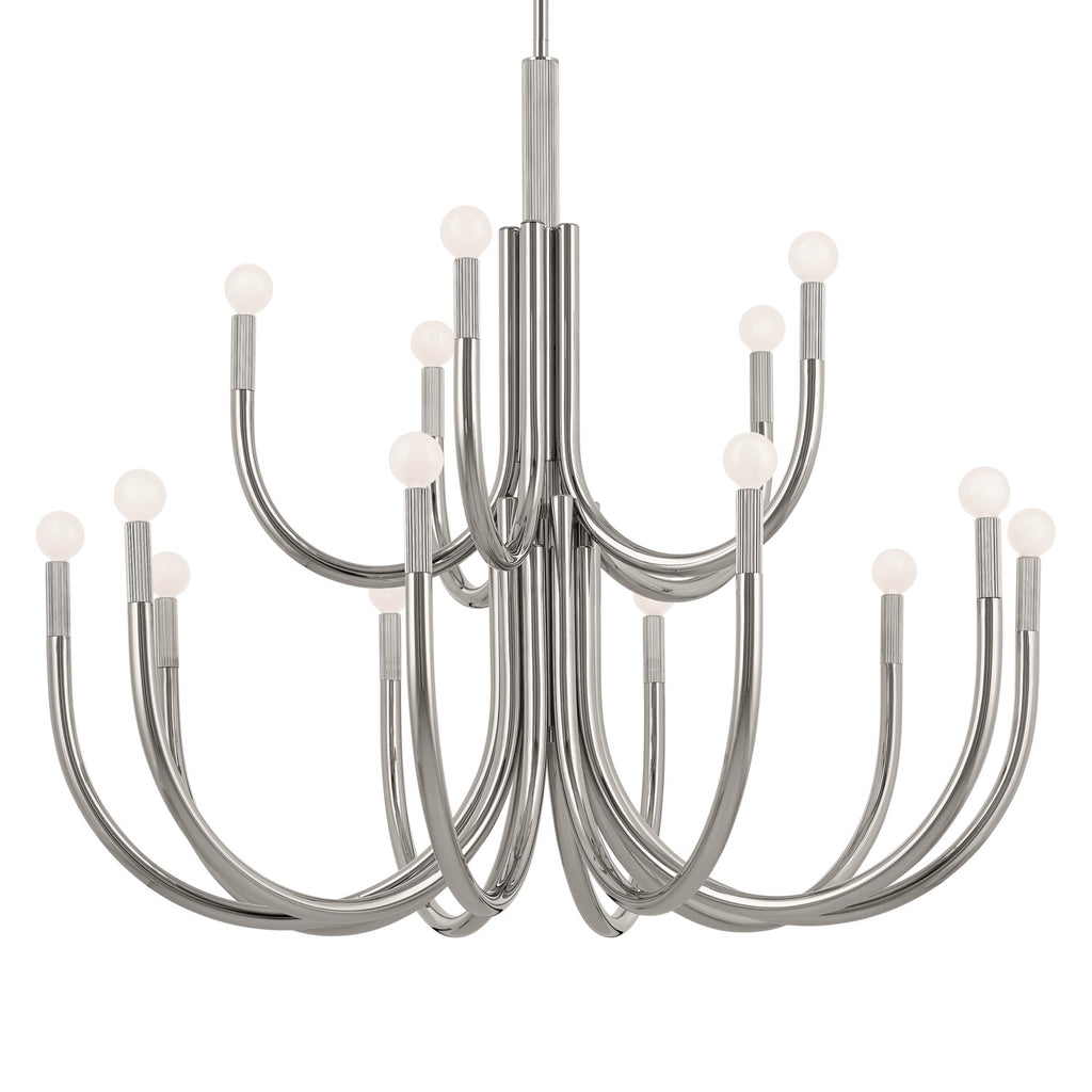 KICHLER 52552PN Odensa 40 Inch 15 Light Chandelier In Polished Nickel