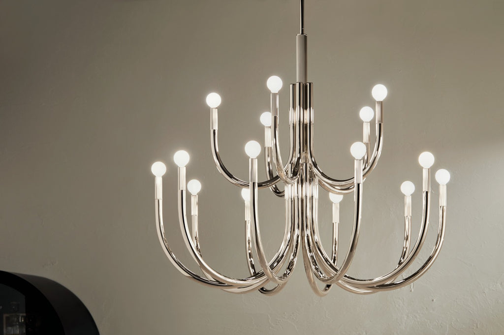 KICHLER 52552PN Odensa 40 Inch 15 Light Chandelier In Polished Nickel