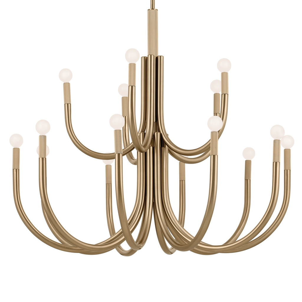 KICHLER 52552CPZ Odensa 40 Inch 15 Light Chandelier In Champagne Bronze