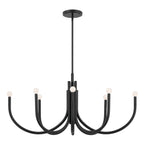 KICHLER 52553BK Odensa 46 Inch 8 Light Oval Chandelier In Black