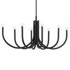 KICHLER 52553BK Odensa 46 Inch 8 Light Oval Chandelier In Black