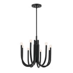 KICHLER 52553BK Odensa 46 Inch 8 Light Oval Chandelier In Black