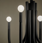 KICHLER 52553BK Odensa 46 Inch 8 Light Oval Chandelier In Black