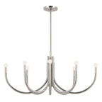 KICHLER 52553PN Odensa 46 Inch 8 Light Oval Chandelier In Polished Nickel
