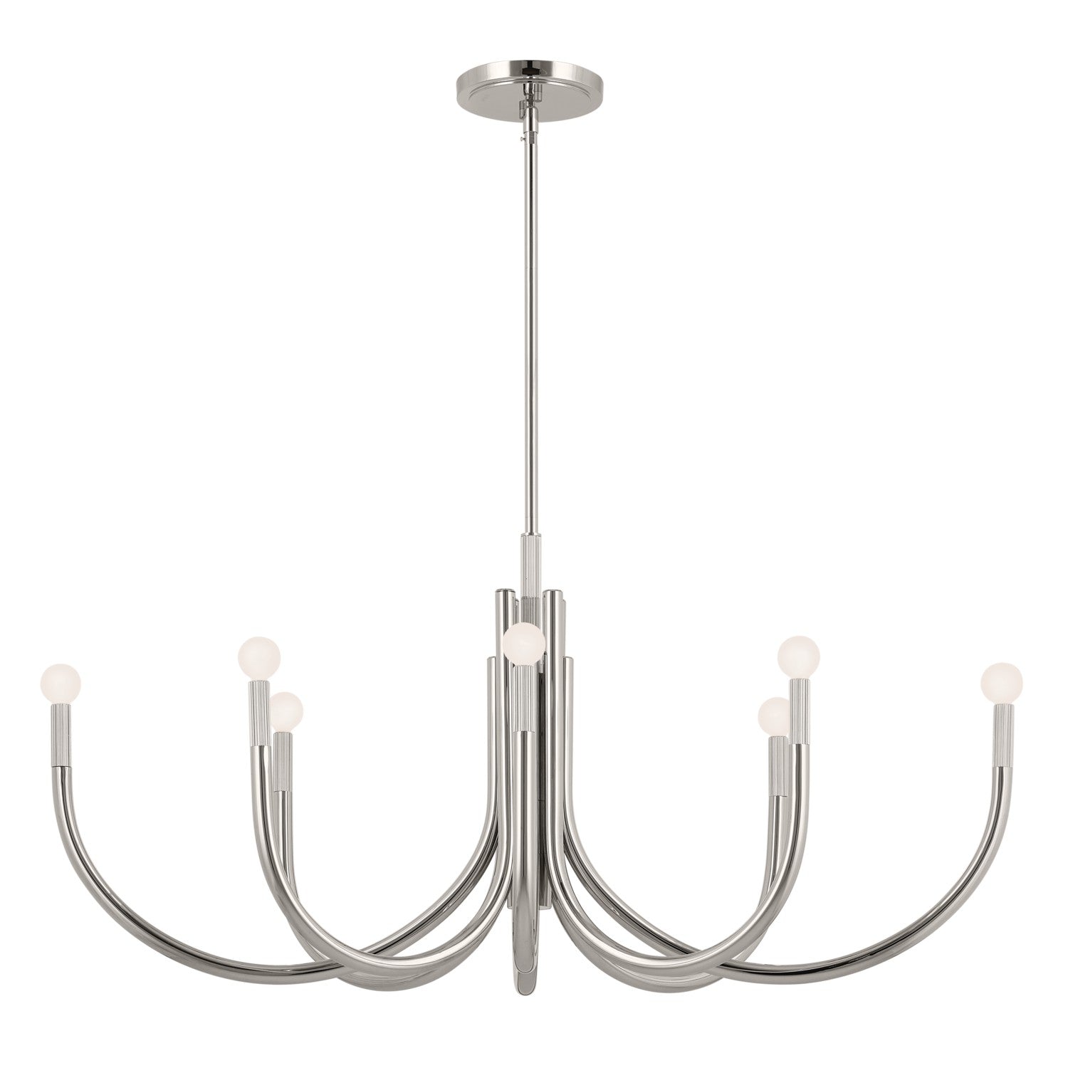 KICHLER 52553PN Odensa 46 Inch 8 Light Oval Chandelier In Polished Nickel