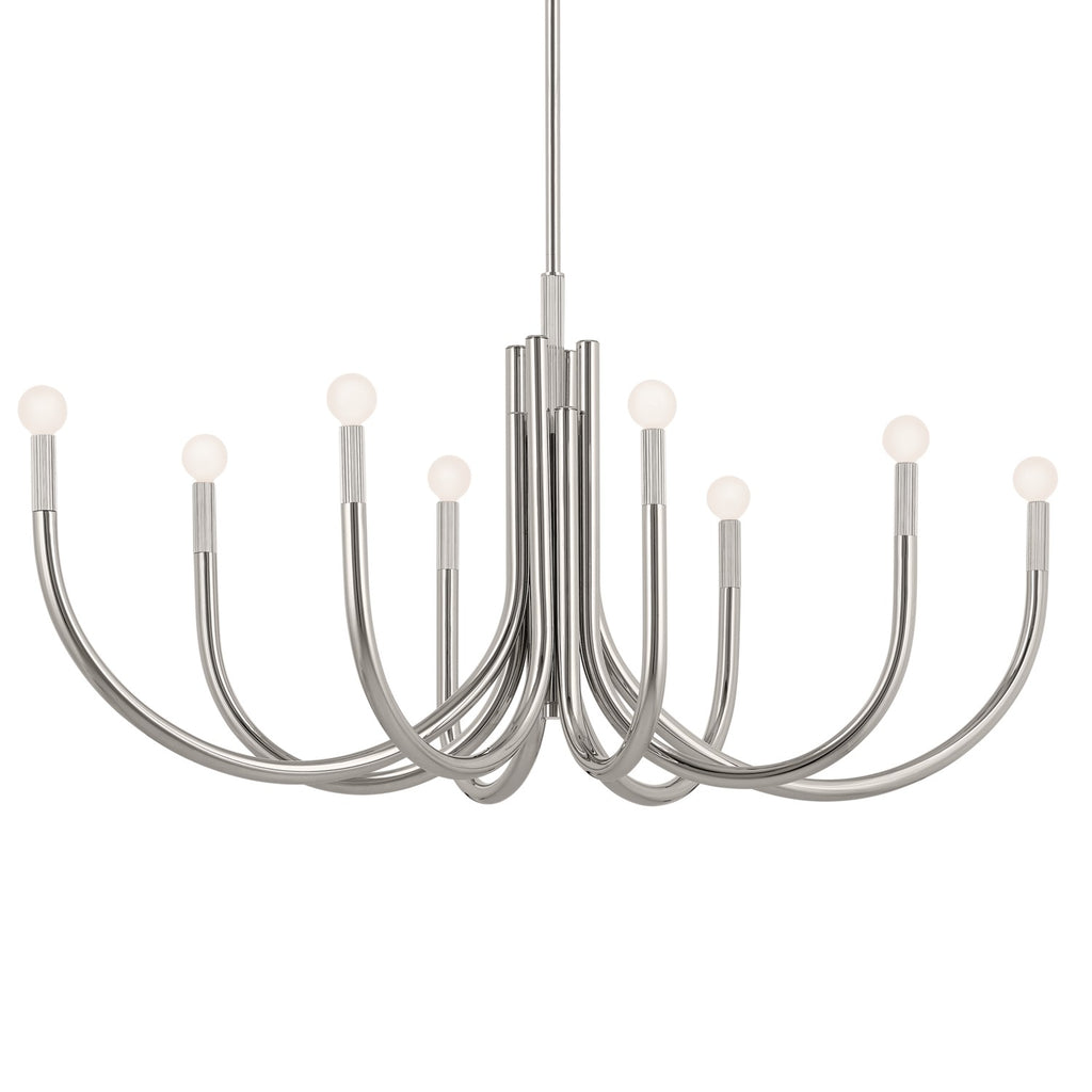 KICHLER 52553PN Odensa 46 Inch 8 Light Oval Chandelier In Polished Nickel