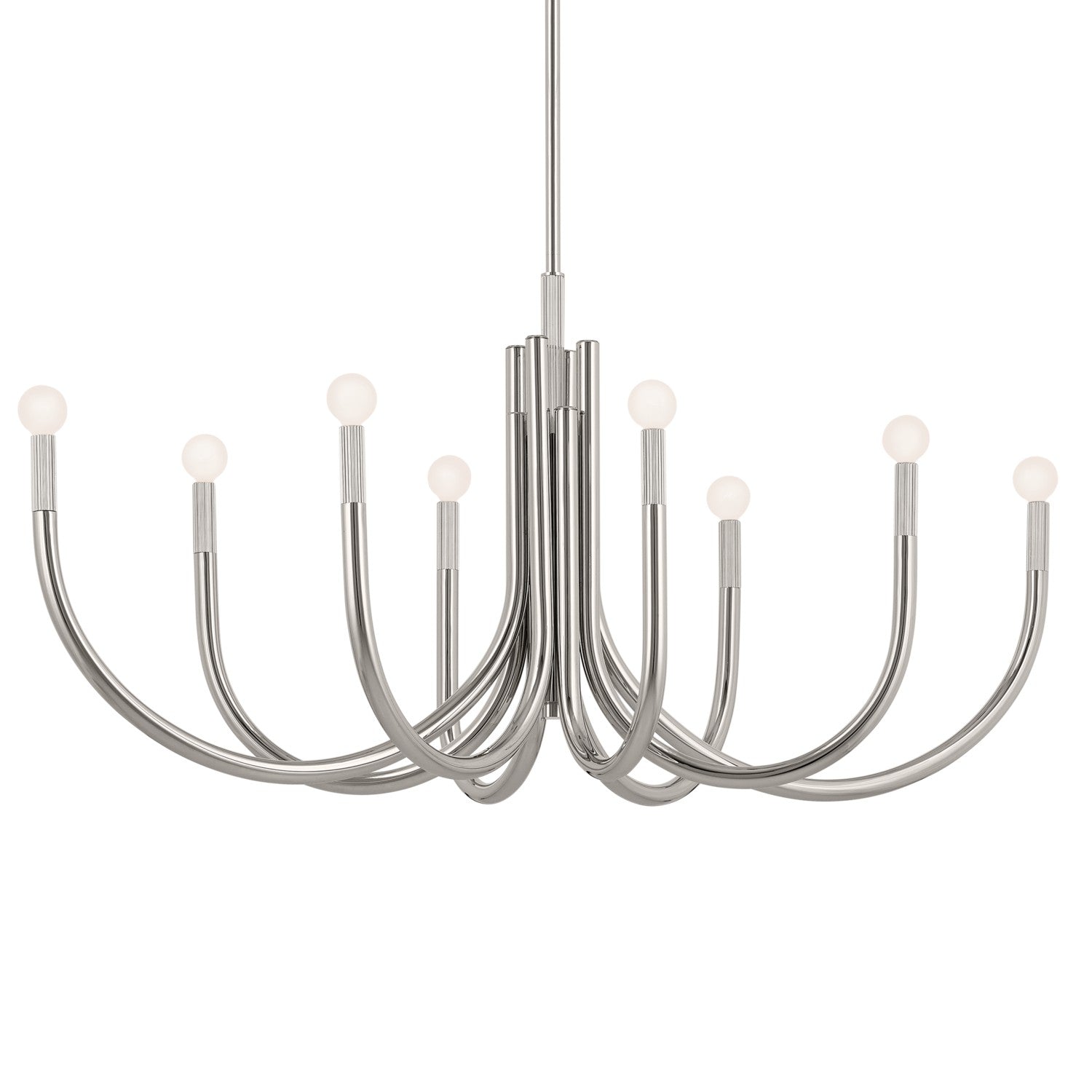 KICHLER 52553PN Odensa 46 Inch 8 Light Oval Chandelier In Polished Nickel