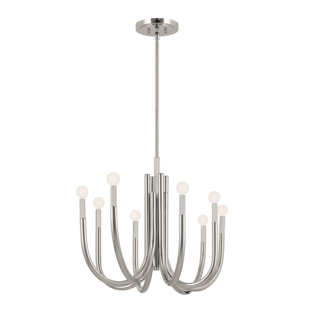 KICHLER 52553PN Odensa 46 Inch 8 Light Oval Chandelier In Polished Nickel