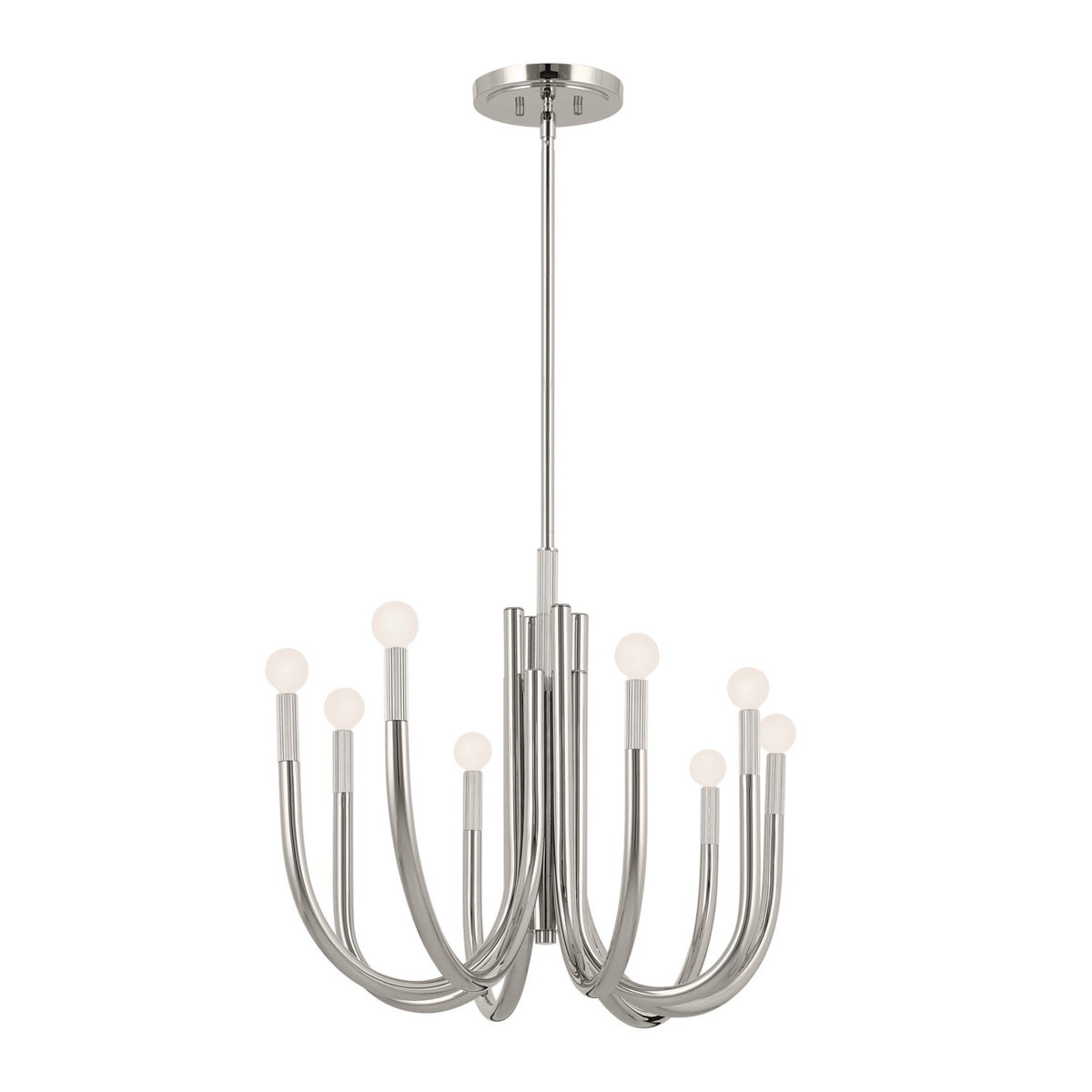 KICHLER 52553PN Odensa 46 Inch 8 Light Oval Chandelier In Polished Nickel