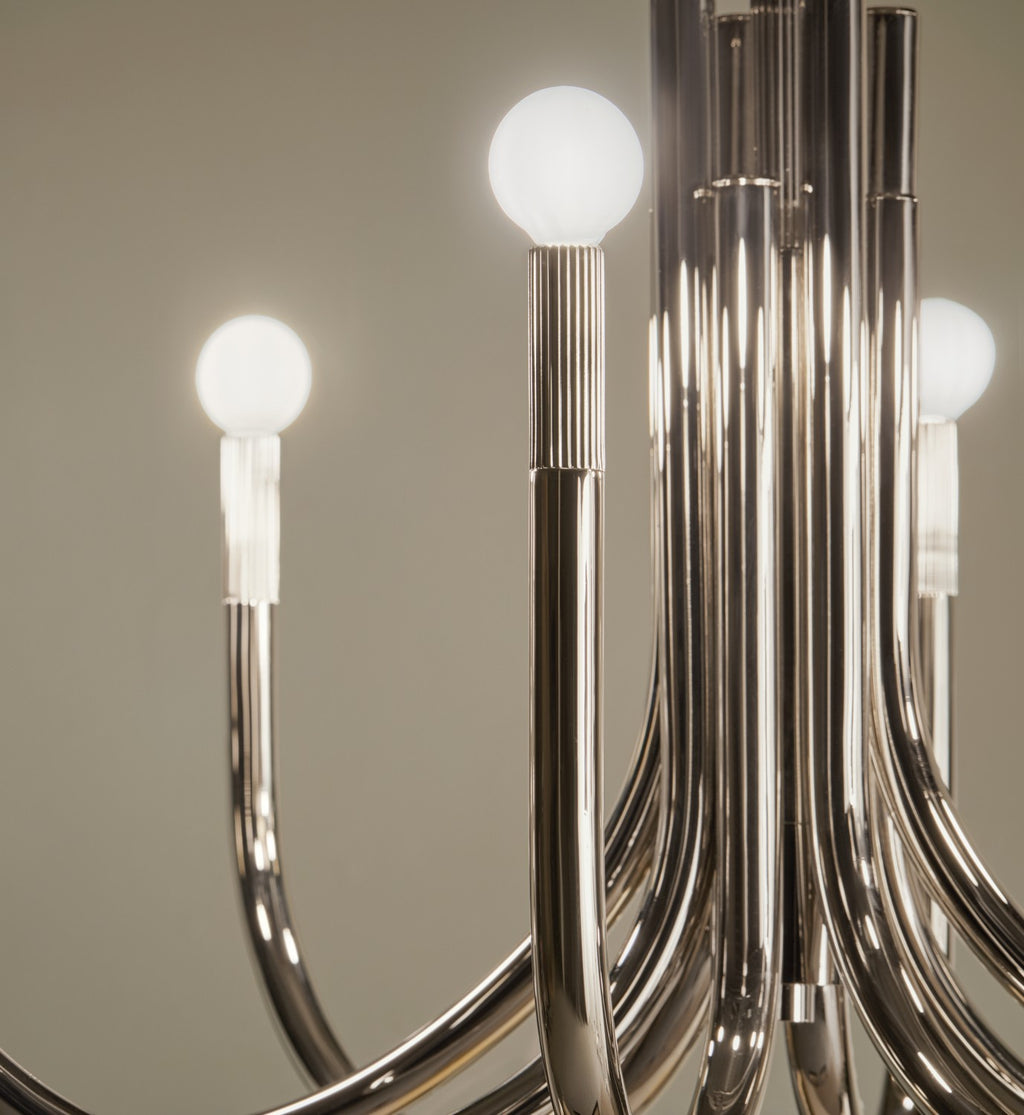 KICHLER 52553PN Odensa 46 Inch 8 Light Oval Chandelier In Polished Nickel