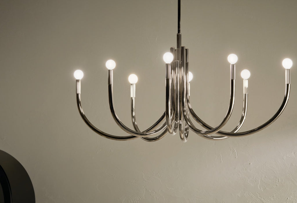 KICHLER 52553PN Odensa 46 Inch 8 Light Oval Chandelier In Polished Nickel