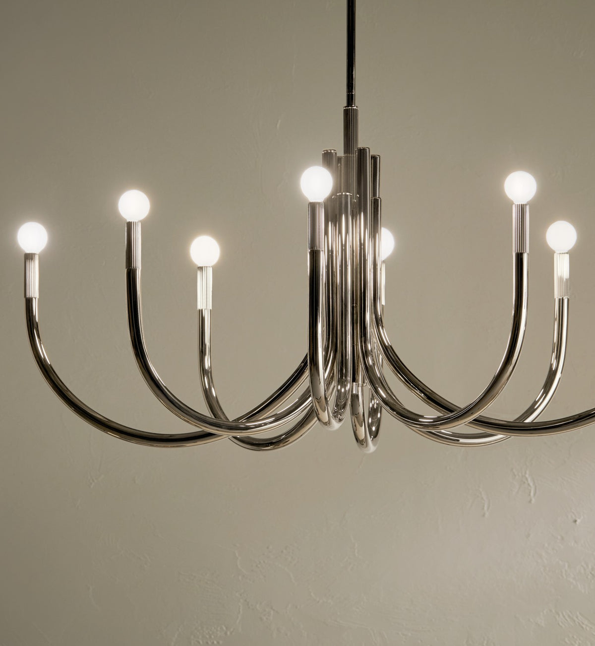 KICHLER 52553PN Odensa 46 Inch 8 Light Oval Chandelier In Polished Nickel