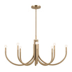 KICHLER 52553CPZ Odensa 46 Inch 8 Light Oval Chandelier In Champagne Bronze