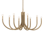 KICHLER 52553CPZ Odensa 46 Inch 8 Light Oval Chandelier In Champagne Bronze