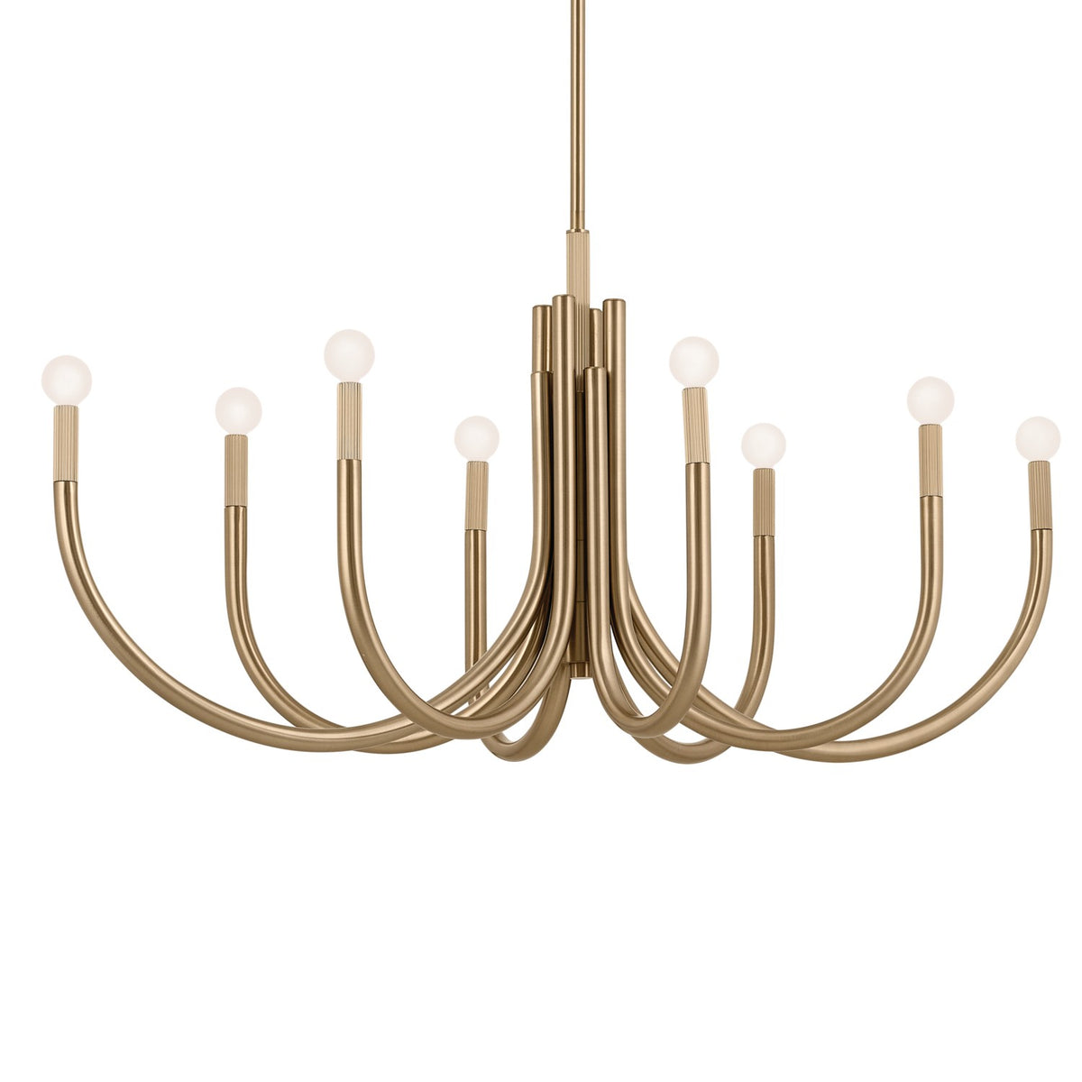 KICHLER 52553CPZ Odensa 46 Inch 8 Light Oval Chandelier In Champagne Bronze