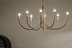 KICHLER 52553CPZ Odensa 46 Inch 8 Light Oval Chandelier In Champagne Bronze