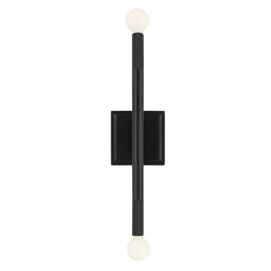 KICHLER 52556BK Odensa 17 Inch 2 Light Wall Sconce In Black