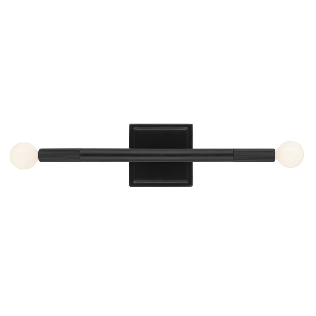 KICHLER 52556BK Odensa 17 Inch 2 Light Wall Sconce In Black