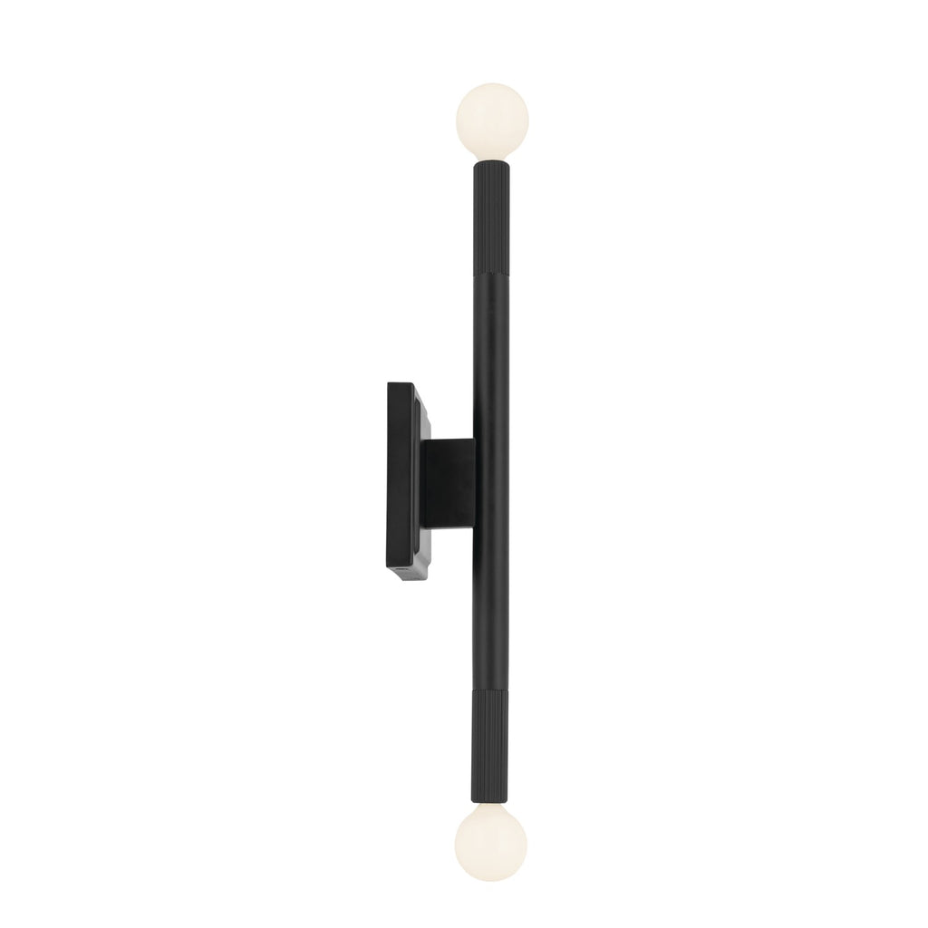 KICHLER 52556BK Odensa 17 Inch 2 Light Wall Sconce In Black
