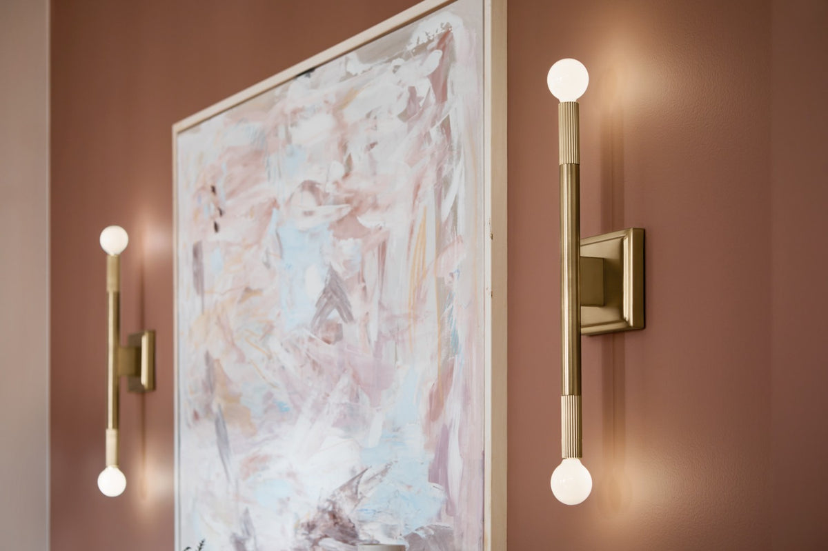 KICHLER 52556CPZ Odensa 17 Inch 2 Light Wall Sconce In Champagne Bronze