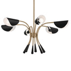 KICHLER 52559CPZBK Arcus 39.25 Inch 6 Light Chandelier In Champagne Bronze With Black