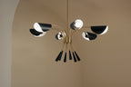 KICHLER 52559CPZBK Arcus 39.25 Inch 6 Light Chandelier In Champagne Bronze With Black