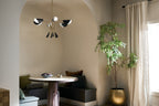 KICHLER 52559CPZBK Arcus 39.25 Inch 6 Light Chandelier In Champagne Bronze With Black