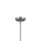 KICHLER 52559SN Arcus 39.25 Inch 6 Light Chandelier In Satin Nickel With Black