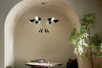 KICHLER 52559SN Arcus 39.25 Inch 6 Light Chandelier In Satin Nickel With Black
