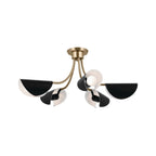 KICHLER 52558CPZBK Arcus 29.25 Inch 5 Light Convertible Chandelier In Champagne Bronze With Black