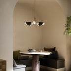 KICHLER 52558CPZBK Arcus 29.25 Inch 5 Light Convertible Chandelier In Champagne Bronze With Black
