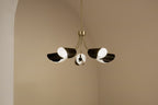 KICHLER 52558CPZBK Arcus 29.25 Inch 5 Light Convertible Chandelier In Champagne Bronze With Black