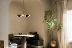 KICHLER 52558CPZBK Arcus 29.25 Inch 5 Light Convertible Chandelier In Champagne Bronze With Black