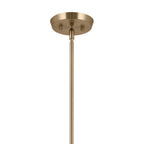 KICHLER 52558CPZWH Arcus 29.25 Inch 5 Light Convertible Chandelier In Champagne Bronze With White