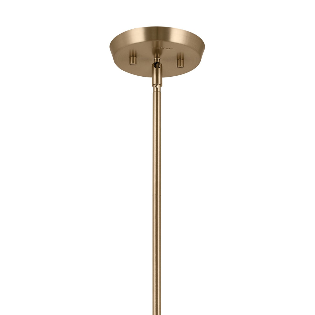 KICHLER 52558CPZWH Arcus 29.25 Inch 5 Light Convertible Chandelier In Champagne Bronze With White