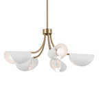 KICHLER 52558CPZWH Arcus 29.25 Inch 5 Light Convertible Chandelier In Champagne Bronze With White