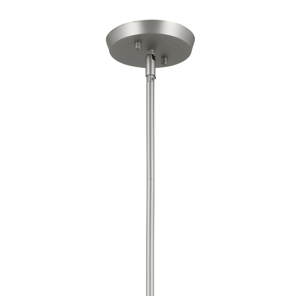 KICHLER 52558SN Arcus 29.25 Inch 5 Light Convertible Chandelier In Satin Nickel With Black