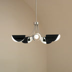 KICHLER 52558SN Arcus 29.25 Inch 5 Light Convertible Chandelier In Satin Nickel With Black