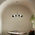 KICHLER 52558SN Arcus 29.25 Inch 5 Light Convertible Chandelier In Satin Nickel With Black