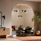 KICHLER 52560CPZBK Arcus 45.5 Inch 8 Light Chandelier In Champagne Bronze With Black