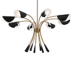 KICHLER 52560CPZBK Arcus 45.5 Inch 8 Light Chandelier In Champagne Bronze With Black