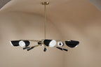KICHLER 52560CPZBK Arcus 45.5 Inch 8 Light Chandelier In Champagne Bronze With Black