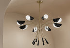 KICHLER 52560CPZBK Arcus 45.5 Inch 8 Light Chandelier In Champagne Bronze With Black