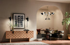 KICHLER 52560CPZBK Arcus 45.5 Inch 8 Light Chandelier In Champagne Bronze With Black