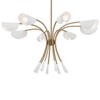 KICHLER 52560CPZWH Arcus 45.5 Inch 8 Light Chandelier In Champagne Bronze With White