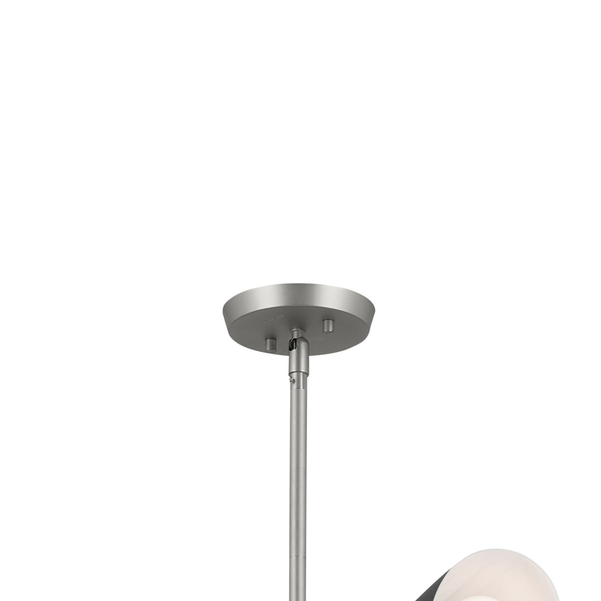 KICHLER 52560SN Arcus 45.4 Inch 8 Light Chandelier In Satin Nickel With Black