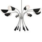 KICHLER 52560SN Arcus 45.4 Inch 8 Light Chandelier In Satin Nickel With Black