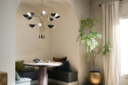 KICHLER 52561CPZBK Arcus 46.25 Inch 12 Light Chandelier In Champagne Bronze With Black